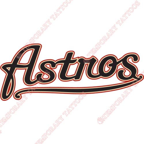 Houston Astros Customize Temporary Tattoos Stickers NO.1610